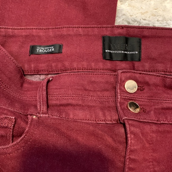 White House Black Market Burgundy Trousers - Picture 7 of 8